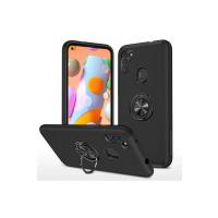 Newface Samsung Galaxy A11 Kılıf Elit Yüzüklü Kapak - Siyah