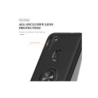 Newface Samsung Galaxy A11 Kılıf Elit Yüzüklü Kapak - Siyah