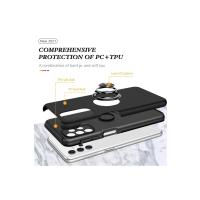 Newface Samsung Galaxy A72 Kılıf Elit Yüzüklü Kapak - Siyah