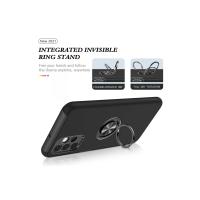 Newface Samsung Galaxy A72 Kılıf Elit Yüzüklü Kapak - Siyah