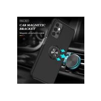 Newface Samsung Galaxy A72 Kılıf Elit Yüzüklü Kapak - Siyah