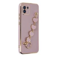 Newface Samsung Galaxy A03 Kılıf Esila Silikon - Mor