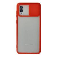 Newface Samsung Galaxy A02 Kılıf Palm Buzlu Kamera Sürgülü Silikon - Kırmızı