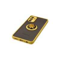 Newface Samsung Galaxy A04S Kılıf Montreal Yüzüklü Silikon Kapak - Sarı