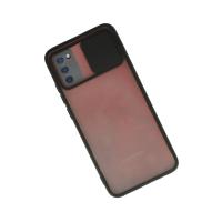 Newface Samsung Galaxy A02S Kılıf Palm Buzlu Kamera Sürgülü Silikon - Siyah