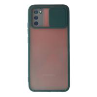 Newface Samsung Galaxy A02S Kılıf Palm Buzlu Kamera Sürgülü Silikon - Yeşil