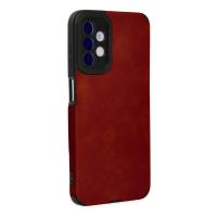 Newface Samsung Galaxy A04S Kılıf Loop Deri Silikon - Kırmızı