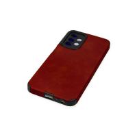 Newface Samsung Galaxy A04S Kılıf Loop Deri Silikon - Kırmızı