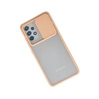 Newface Samsung Galaxy A32 Kılıf Palm Buzlu Kamera Sürgülü Silikon - Pembe