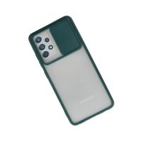 Newface Samsung Galaxy A72 Kılıf Palm Buzlu Kamera Sürgülü Silikon - Yeşil