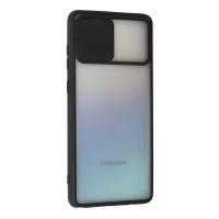 Newface Samsung Galaxy A81 / Note 10 Lite Kılıf Palm Buzlu Kamera Sürgülü Silikon - Siyah