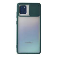 Newface Samsung Galaxy A81 / Note 10 Lite Kılıf Palm Buzlu Kamera Sürgülü Silikon - Yeşil