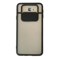 Newface Samsung Galaxy J7 Prime Kılıf Palm Buzlu Kamera Sürgülü Silikon - Siyah