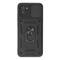 Newface Samsung Galaxy A03 Kılıf Pars Lens Yüzüklü Silikon - Siyah