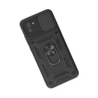 Newface Samsung Galaxy A03 Kılıf Pars Lens Yüzüklü Silikon - Siyah