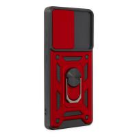 Newface Samsung Galaxy S20 FE Kılıf Pars Lens Yüzüklü Silikon - Kırmızı