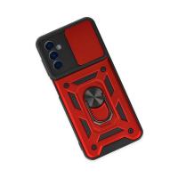 Newface Samsung Galaxy A04S Kılıf Pars Lens Yüzüklü Silikon - Kırmızı