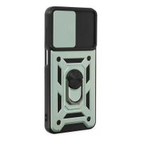 Newface Samsung Galaxy A04S Kılıf Pars Lens Yüzüklü Silikon - Yeşil