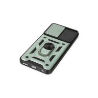 Newface Samsung Galaxy A04S Kılıf Pars Lens Yüzüklü Silikon - Yeşil