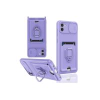 Newface Samsung Galaxy A03 Kılıf Zuma Kartvizitli Yüzüklü Silikon - Lila