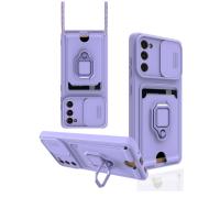 Newface Samsung Galaxy S20 FE Kılıf Zuma Kartvizitli Yüzüklü Silikon - Lila