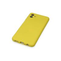 Newface Samsung Galaxy A04 Kılıf Nano içi Kadife Silikon - Sarı