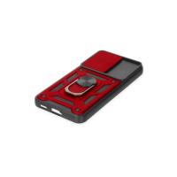 Newface Samsung Galaxy S23 Kılıf Pars Lens Yüzüklü Silikon - Kırmızı