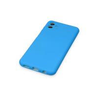 Newface Samsung Galaxy A04 Kılıf Nano içi Kadife Silikon - Mavi