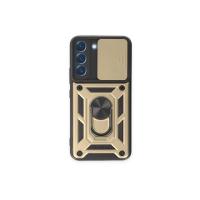 Newface Samsung Galaxy S23 Kılıf Pars Lens Yüzüklü Silikon - Gold