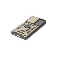 Newface Samsung Galaxy S23 Kılıf Pars Lens Yüzüklü Silikon - Gold