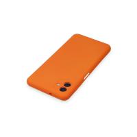 Newface Samsung Galaxy A04 Kılıf Nano içi Kadife Silikon - Turuncu