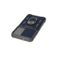 Newface Samsung Galaxy S23 FE Kılıf Pars Lens Yüzüklü Silikon - Lacivert