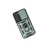 Newface Samsung Galaxy S23 FE Kılıf Pars Lens Yüzüklü Silikon - Yeşil