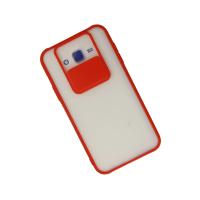 Newface Samsung Galaxy J7 Kılıf Palm Buzlu Kamera Sürgülü Silikon - Kırmızı