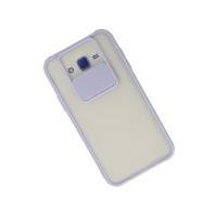 Newface Samsung Galaxy J7 Kılıf Palm Buzlu Kamera Sürgülü Silikon - Lila