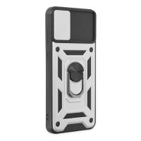 Newface Samsung Galaxy A04 Kılıf Pars Lens Yüzüklü Silikon - Gümüş