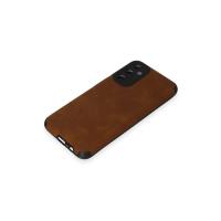 Newface Samsung Galaxy M14 5G Kılıf Loop Deri Silikon - Kahverengi