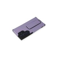 Newface Samsung Galaxy S23 Ultra Kılıf Mega Standlı Silikon - Lila