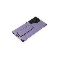 Newface Samsung Galaxy S23 Ultra Kılıf Mega Standlı Silikon - Lila