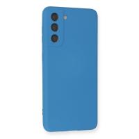 Newface Samsung Galaxy S21 FE Kılıf Nano içi Kadife Silikon - Mavi