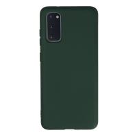 Newface Samsung Galaxy S20 Kılıf Nano içi Kadife Silikon - Koyu Yeşil