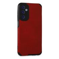 Newface Samsung Galaxy M34 5G Kılıf Loop Deri Silikon - Kırmızı