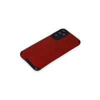 Newface Samsung Galaxy M34 5G Kılıf Loop Deri Silikon - Kırmızı