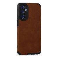 Newface Samsung Galaxy M34 5G Kılıf Loop Deri Silikon - Kahverengi