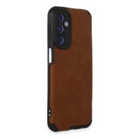 Newface Samsung Galaxy M34 5G Kılıf Loop Deri Silikon - Kahverengi