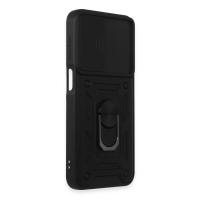 Newface Samsung Galaxy M34 5G Kılıf Pars Lens Yüzüklü Silikon - Siyah