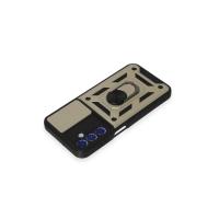 Newface Samsung Galaxy M34 5G Kılıf Pars Lens Yüzüklü Silikon - Gold