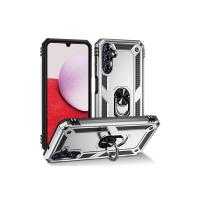 Newface Samsung Galaxy A04S Kılıf Sofya Yüzüklü Silikon Kapak - Gümüş