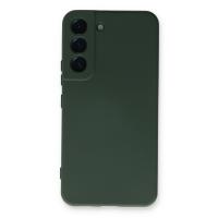 Newface Samsung Galaxy S23 Kılıf Nano içi Kadife Silikon - Koyu Yeşil