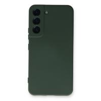 Newface Samsung Galaxy S23 Plus Kılıf Nano içi Kadife Silikon - Koyu Yeşil